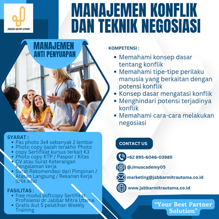 Manajemen Konflik dan Teknik Negosiasi
